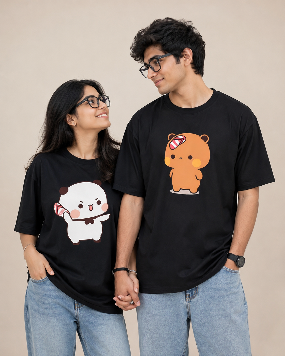 Dudu bubu Couple Tshirt - Oversized